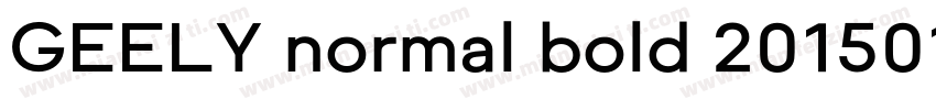 GEELY normal bold 20150114字体转换